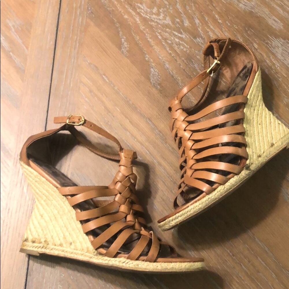 6 - Sam Edelman Tan Wedges size 9.5